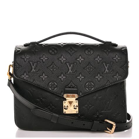 louis vuitton pochette metis black monogram empreinte leather|louis vuitton pochette metis fashionphile.